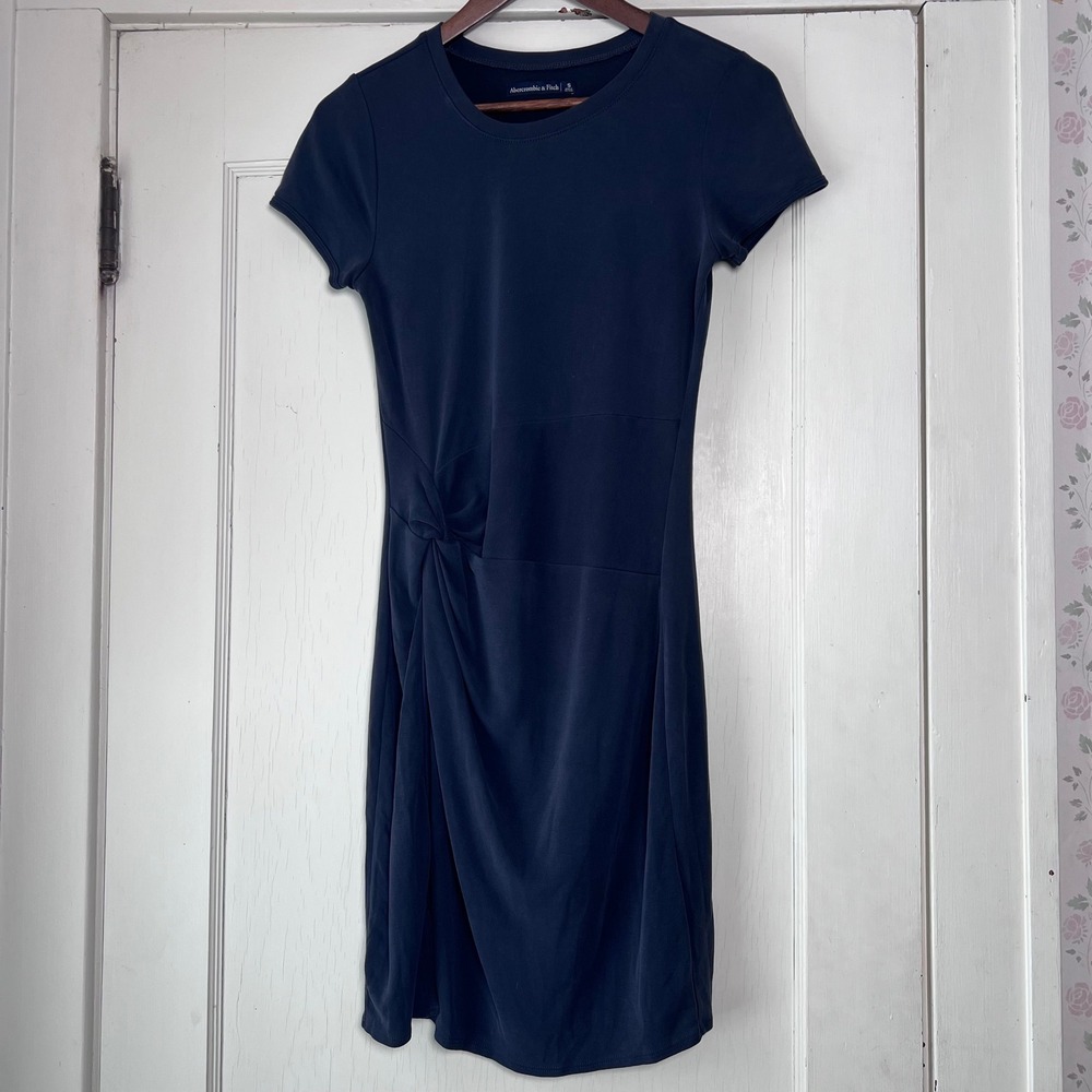Abercrombie Fitch Navy Blue Twist Front Dress Women's Size S‎